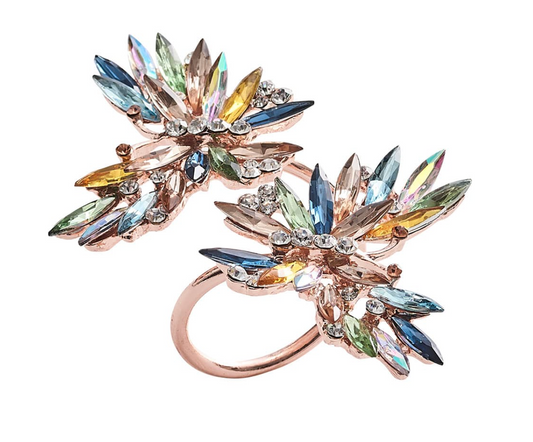Kim Seybert Napkin Rings: Butterflies in Multi, Set of 4