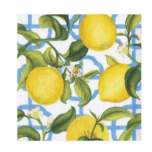 Caspari Cocktail Napkins: Seville - Ivory