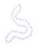 32 inch White Baroque Pearl Necklace, hand knotted, with silver hook clasp.