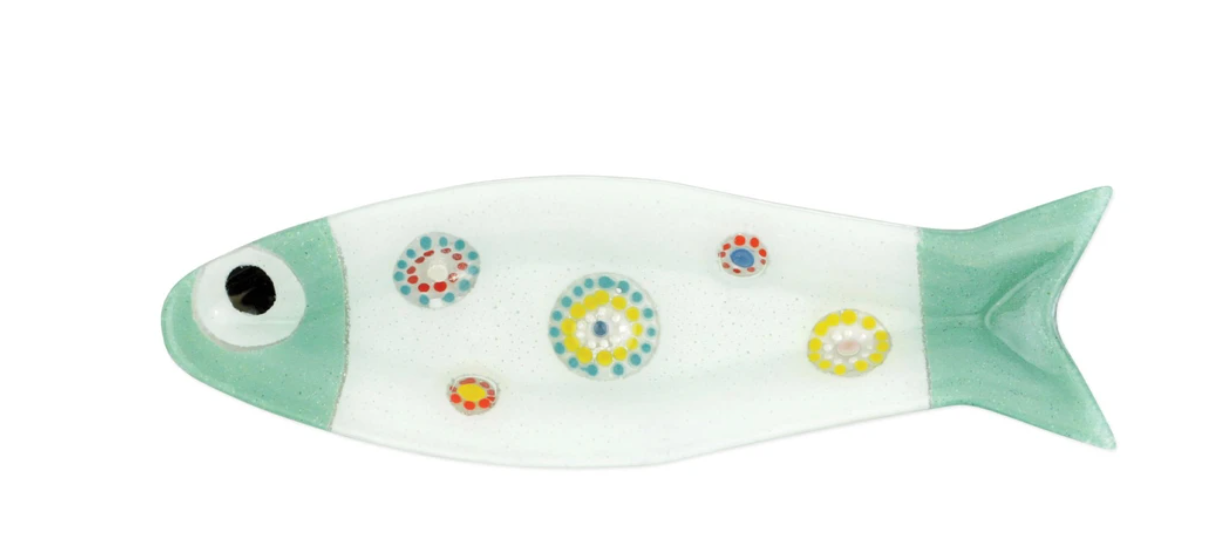 Vietri Pesci Colorati Medium Fish Tray - Aqua