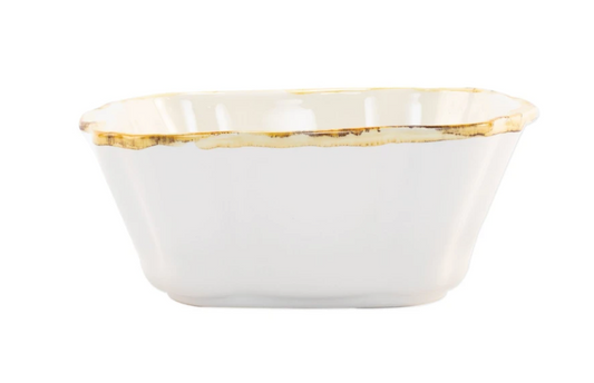 Vietri Italian Bakers Small Square Baker - White