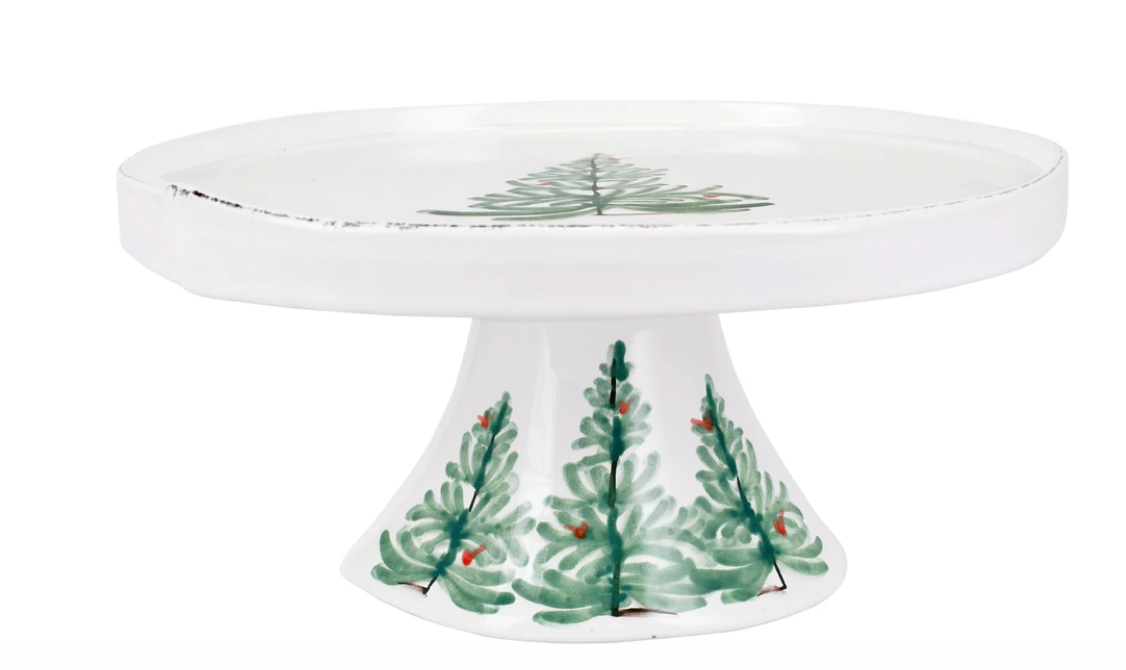 Vietri Lastra Holiday - Large Cake Stand