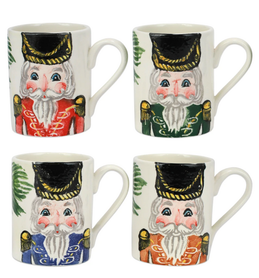 Vietri Nutcrackers Assorted Mugs - Set of 4
