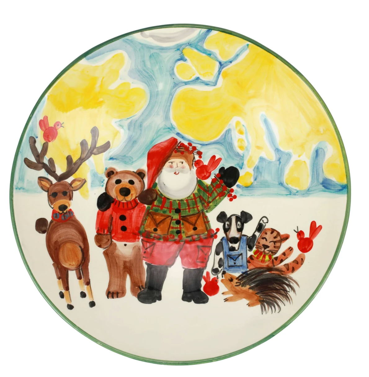 Vietri Old St. Nick Amici Per Sempre (Friends Forever) Bowl