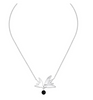 Lalique Necklace - Hirondelles - Clear/Silver