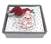 Mariposa Napkin Box Set - Beaded - Red Santa Hat Weight