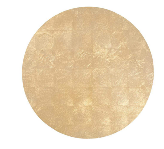 Caspari Placemat: Round - Gold Lacquer