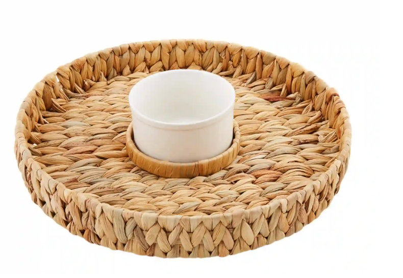 MUD PIE HYACINTH CHIP AND DIP BOWL SET