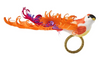 Kim Seybert Napkin Rings: Chirp in Pink & Orange, Set of 4