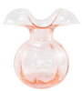 Vietri Hibiscus Glass Fluted Vase Medium - Pink