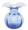 Vietri Hibiscus Glass Fluted Vase Medium - Cobalt