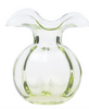 Vietri Hibiscus Glass Fluted Vase Medium  - Green