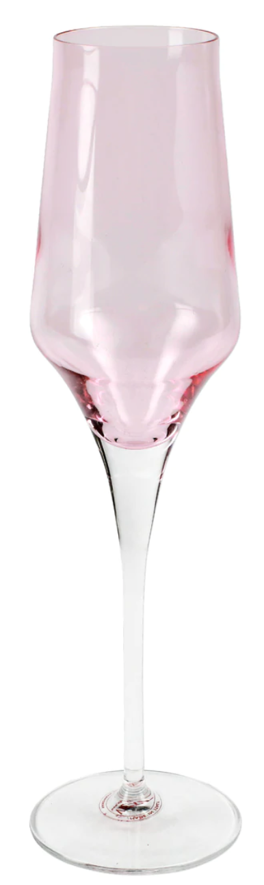 Vietri Contessa Champagne Glass - Pink