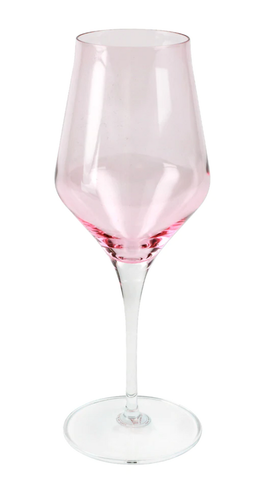 Vietri Contessa Water Glass - Pink