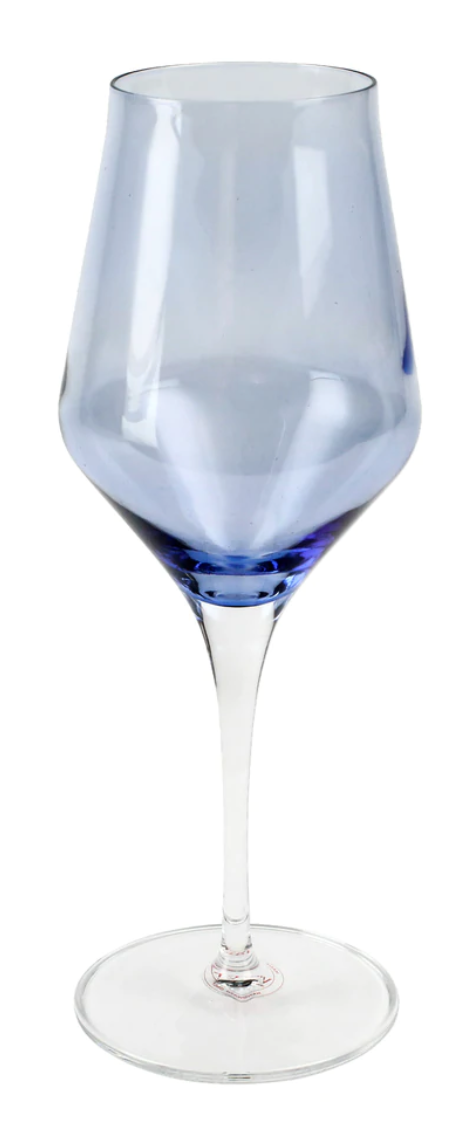 Vietri Contessa Water Glass - Blue