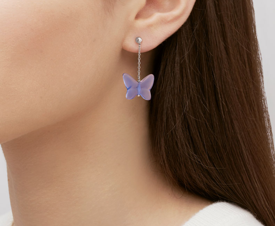 Sterling Silver Papillon Earrings