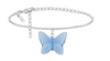 Lalique Bracelet - Papillon - Blue Crystal, Sterling Silver - Large