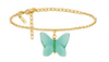 Lalique Bracelet - Papillon - Green Crystal, 18K Yellow Gold-Plated