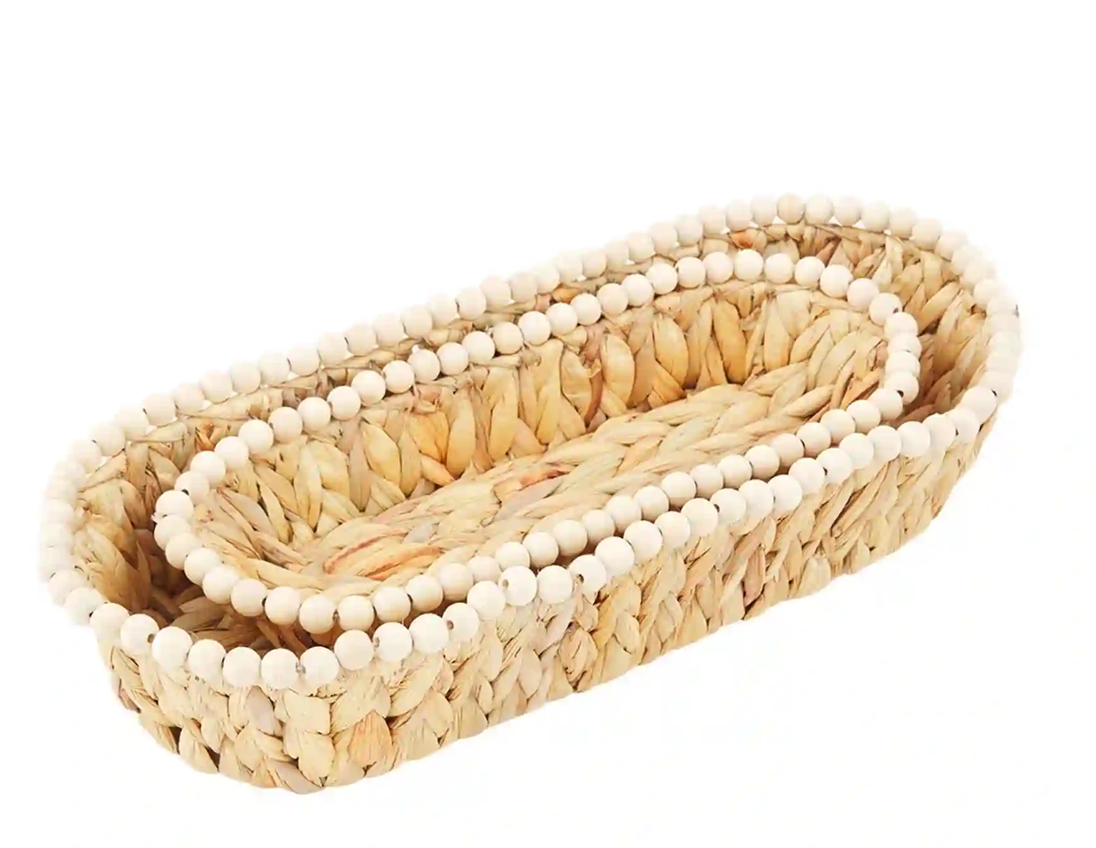 HYACINTH BEADED BREAD BASKET SET