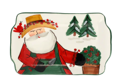 Vietri Old St. Nick 2022 Limited Edition Rectangular Plate