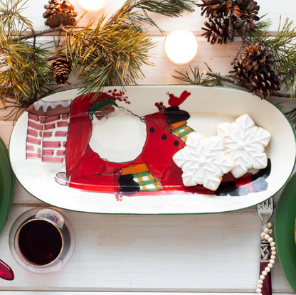 Vietri Old St. Nick Small Oval Platter - Multicultural