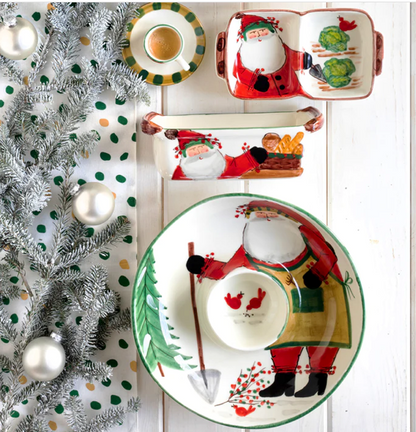 Vietri Old St. Nick Chip and Dip