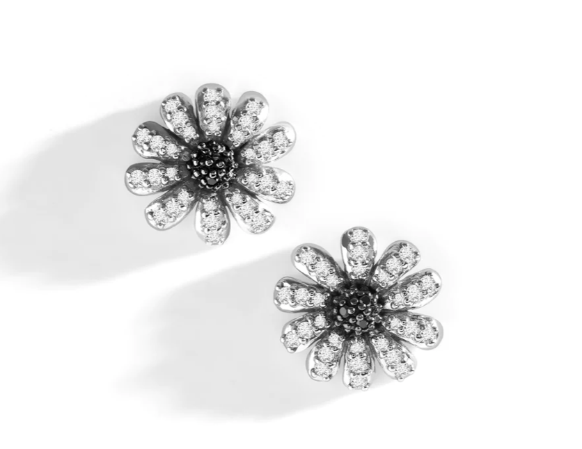 Michael Aram Vintage Bloom Earrings (Sterling Silver and Diamonds)