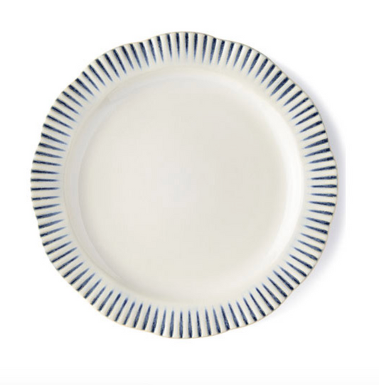 Juliska Sitio Stripe Dinner Plate - Indigo