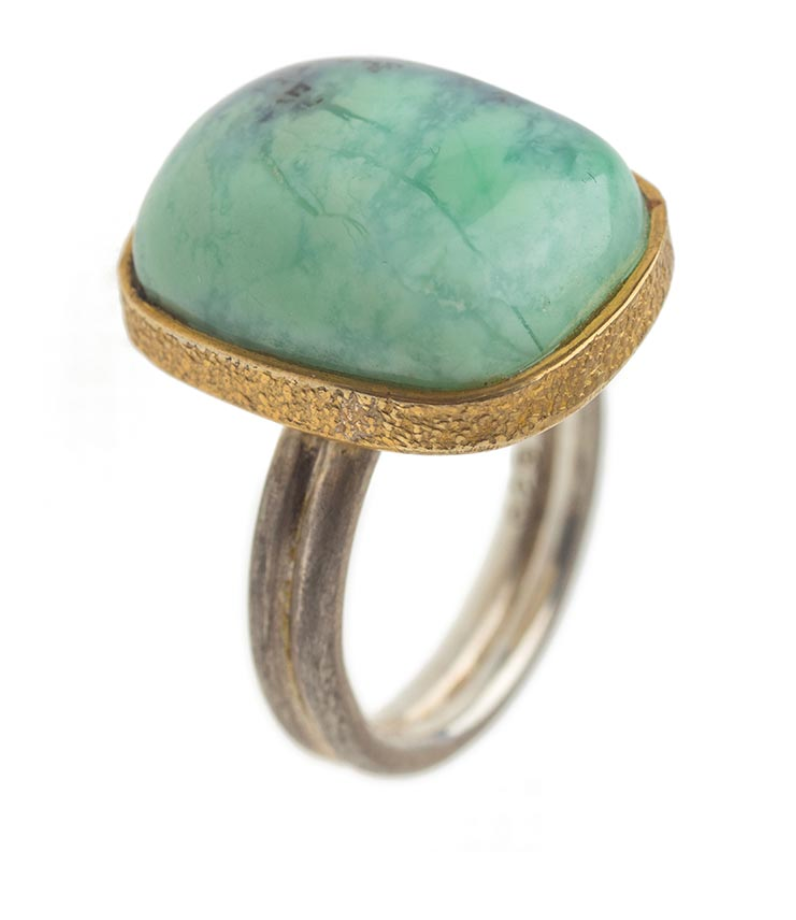 Vasant Chrysoprase Rectangle Ring