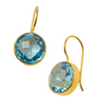 Dina Mackney Designs Earrings - Round Blue Topaz Earrings