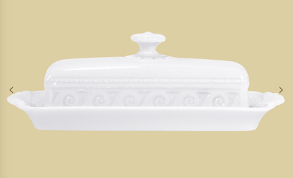 Bernardaud Louvre Covered Butter Dish
