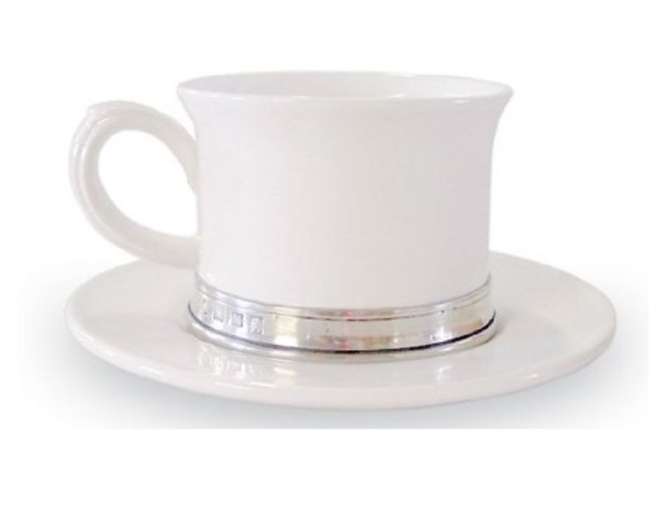 Match Pewter Convivio Cappuccino Cup & Saucer