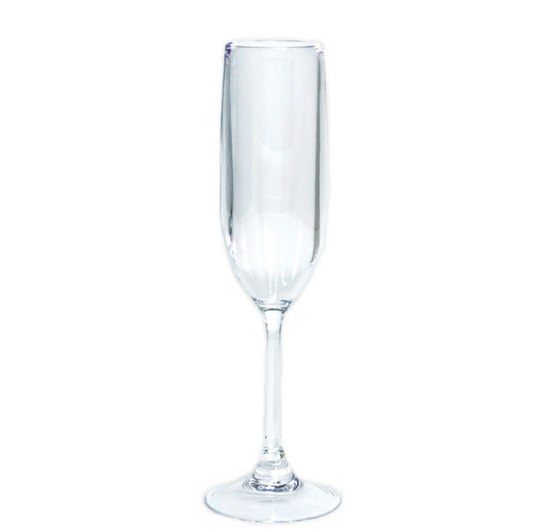 Caspari Acrylic: Champagne Flute Clear