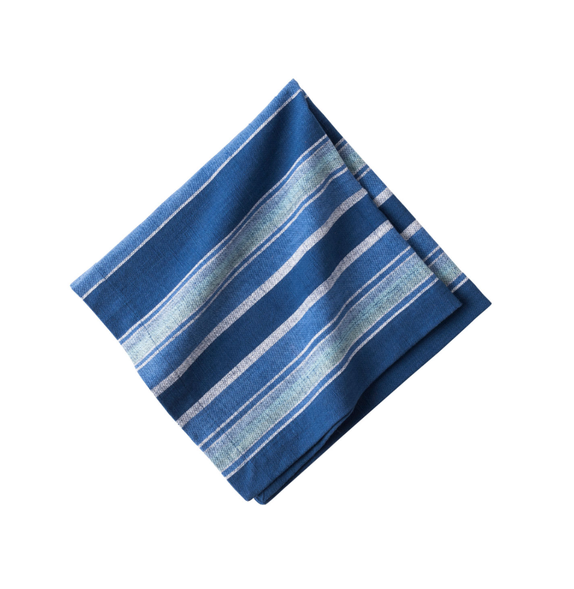 Juliska Napkin: Indigo Stripe Cotton