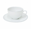 Costa Nova Pearl White Tea Cup and Saucer