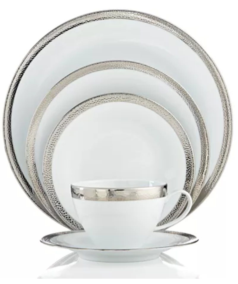 Michael Aram Silversmith 5 Piece Place Setting Porcelain