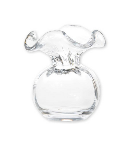 Vietri Hibiscus Glass Bud Vase - Clear