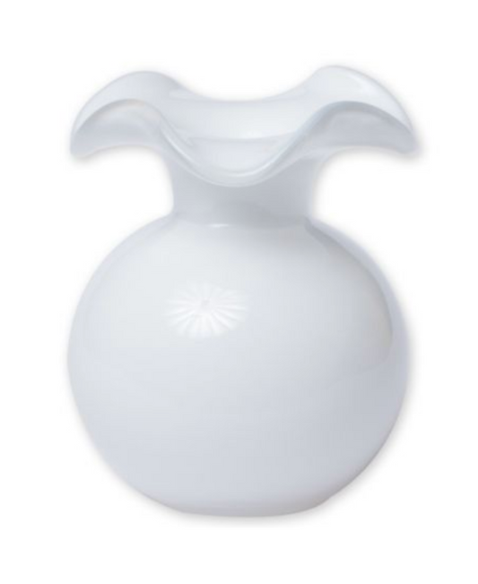 Vietri Hibiscus Glass Bud Vase - White