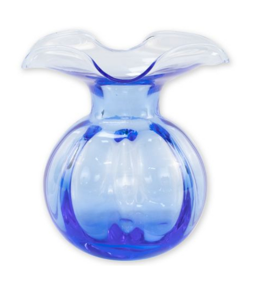 Vietri Hibiscus Glass Bud Vase - Cobalt Blue