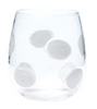 Vietri Drop Stemless Wine Glass - White