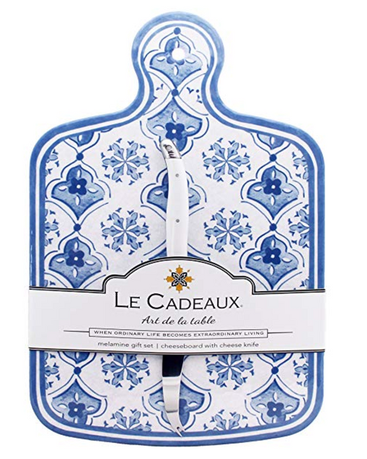 Le Cadeaux Moroccan Blue Cheese Board and Laguiole Cheese Knife