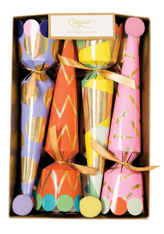 Caspari Crackers: Party Hats Cone - 8 Per Box