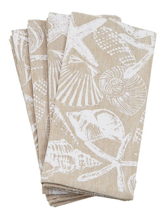 Chambray Set of 4 Seashell Napkin