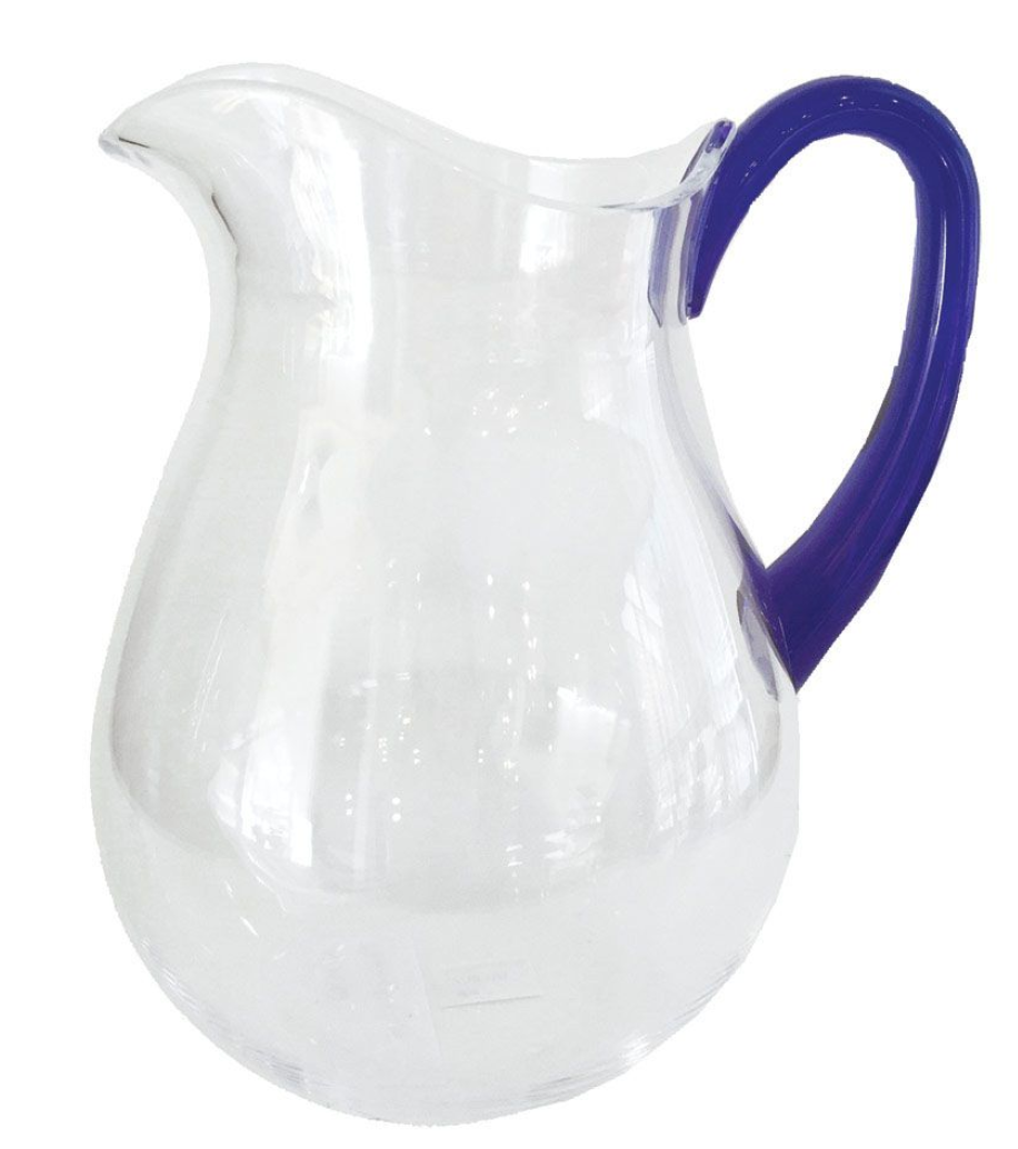 Caspari Acrylic: Pitcher Clear and Cobalt