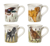 Vietri Wildlife Assorted Mugs, Set of 4