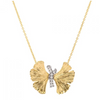 Michael Aram Butterfly Ginkgo Necklace with Diamonds in Sterling Silver and 18K Gold