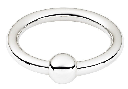 Cunill Single Ring Sterling Silver Baby Teething Rattle