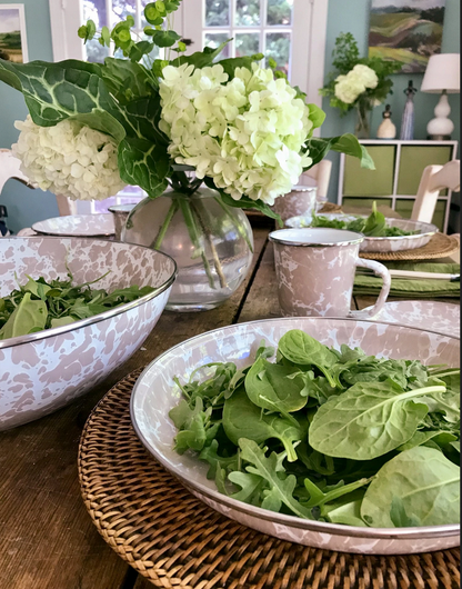 Golden Rabbit Taupe Swirl Serving Bowl