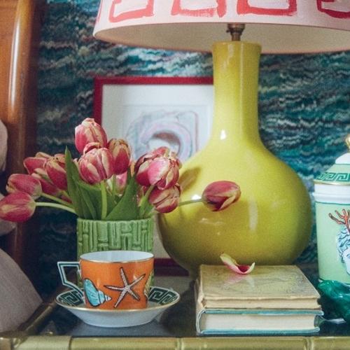 Ginori 1735 Il Viaggio Di Nettuno Tea Cups with Saucers - Set of 2 - Rock Orange