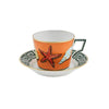 Ginori 1735 Il Viaggio Di Nettuno Tea Cups with Saucers - Set of 2 - Rock Orange